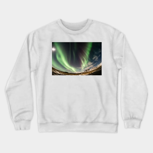 Auroradance in the moonlight. Crewneck Sweatshirt by RonniHauks